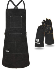 Grembiule Saldatore Professionale in Pelle,Grembiule Da Lavoro Di Cuoio Molto Re