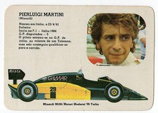 1986 Calendario Tascabile Portoghese F1 Pilota Pierluigi Martini Minardi Team M185 auto