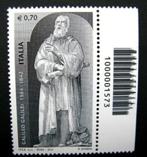 REPUBBLICA 2014  GALILEO GALILEI  VARIETÀ'  CODICE  A   BARRE 