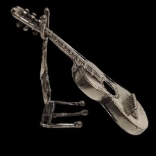 Argento 800 lavorato a mano chitarra con supporto argernto 800 anni 50 vintage