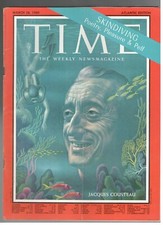 TIME JACQUES COUSTEAU SKINDIVING RARO magazine march 28, 1960
