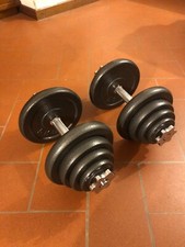 2 Manubri da 20 kg in Ghisa Regolabili, diametro 25 mm