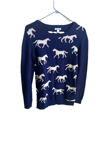 Maglione cavallo blu navy