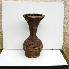 Vaso da Pavimento giardino In Rattan 47 Cm  Vintage 