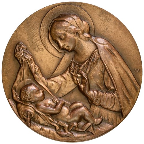 Medaglia madonna con bambino - madonna,