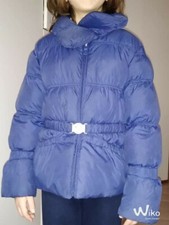 Piumino blu 7/8 anni Piazza Italia Girl elegante con cinta