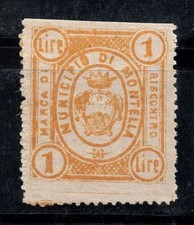 Montella - Nuovo ** 100% marche comunali 1 Lira, Riscontro