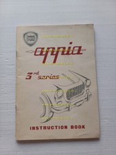 Lancia Appia 3a serie 1959 manuale uso manutenzione originale TESTO INGLESE