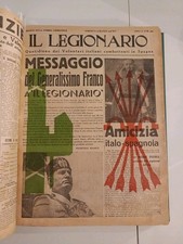 Militaria Guerra di Spagna IL LEGIONARIO rivista 199 numeri 1937/38