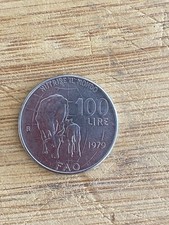 Moneta 100 Lire Repubblica Italiana FAO  1979