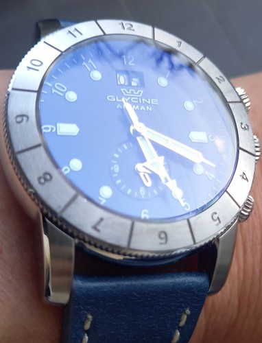 Glycine airman wristwatch - airman, navy