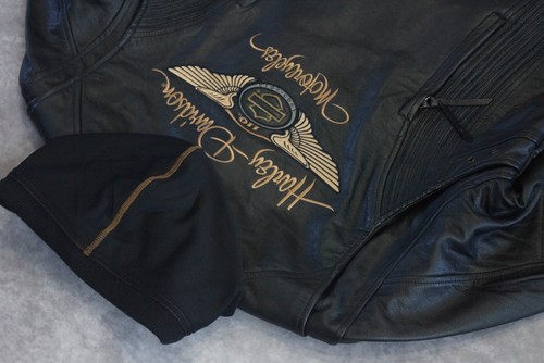 Giacca pelle nera harley - pelle,