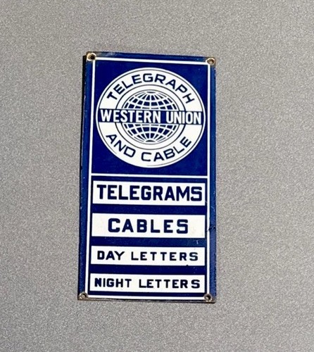 Insegna porcellana telefono - porcellana,