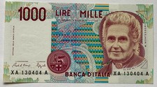 1000 LIRE MONTESSORI SERIE