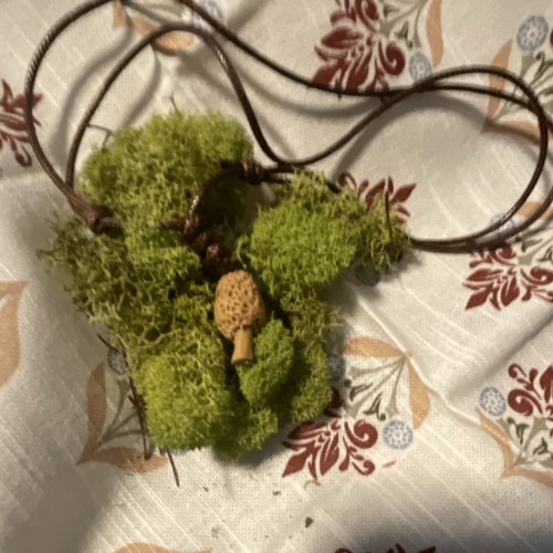Collana con ciondolo fungo