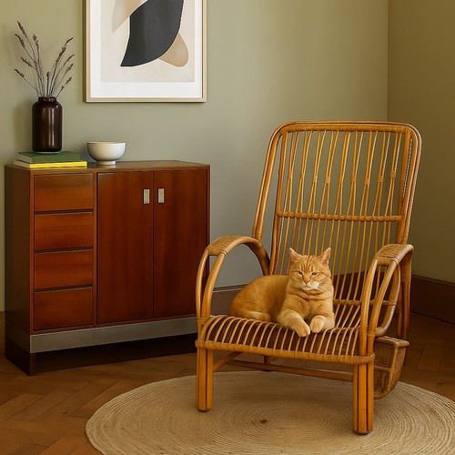 Poltrona vintage vimini - in, con