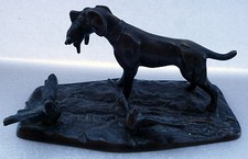 VECCHIO BRONZO SCENA DI CACCIA