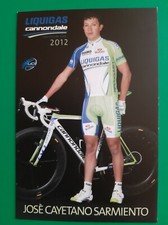CYCLISME carte cycliste JOSE CAYETANO SARMIENTO équipe LIQUIGAS Cannondale 2012