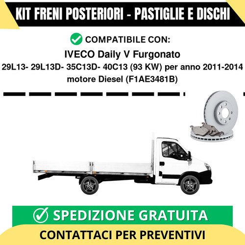 Kit freni posteriori - posteriori, per