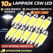 10X LAMPADINE SILURO C5W 41 MM