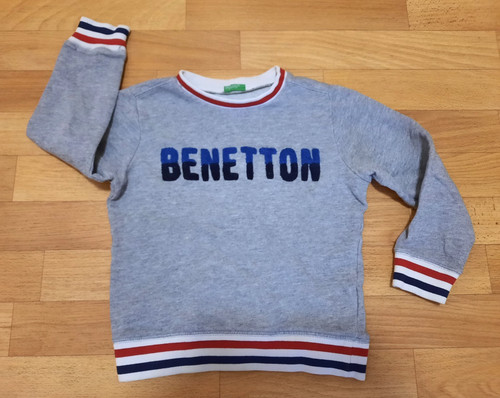 Felpa maglione benetton blu - felpa,