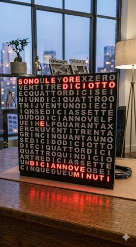 Orologio led con parole - orologio,