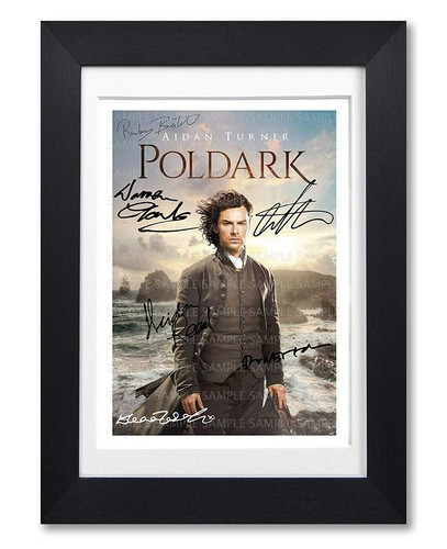 Poldark cast signed poster - poldark,