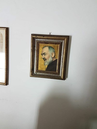 Quadro padre pio con - , cornice