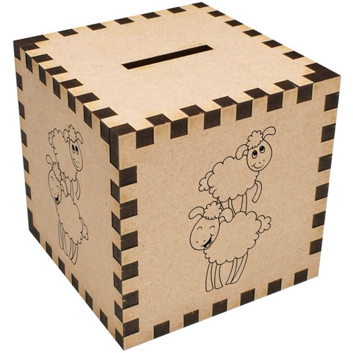 Pair cute sheep - money, box