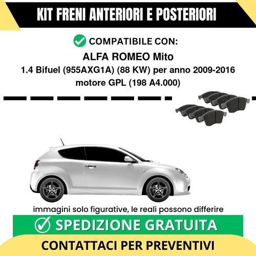 Pastiglie freno ant post - ant, +