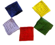 Fata Figurine Buddista Tibetano Cotone Preghiera Bandiere Vento Cavalli Da