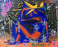 Dipinto olio colorato Paul