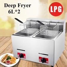 Friggitrice a gas GPL 6L*2 Fat