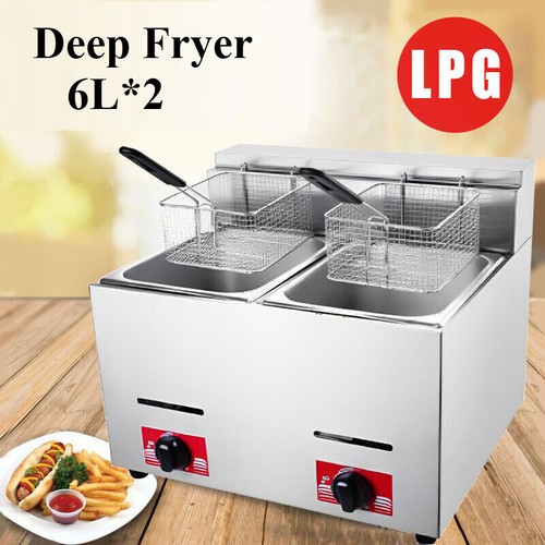 Friggitrice gas gpl - gas, 6l*2