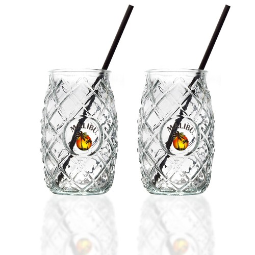 Set bicchieri malibu ananas - bicchieri,