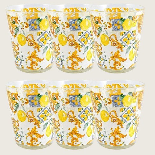 Set bicchieri vetro decorato - set,
