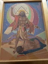 Ugo Attardi Cristo E L’adultera Litografia