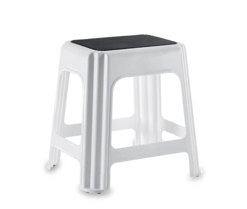 Sgabello plastica bianco - plastica,