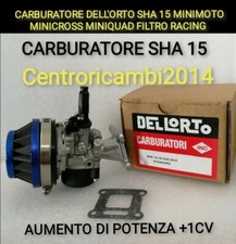 Carburatore Dell'orto SHA 15 Racing Per Minimoto Minicross Miniquad FILTRO RACIN