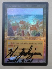 mtg magic rishadan port FOIL ENGLISH mercadian masques de mercadia masks SIGNED