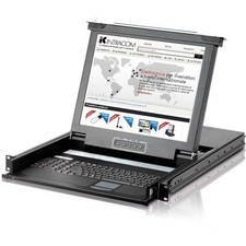 Console Kvm Con Monitor 17" Per Armadio Rack 19" 1u Con Slitte Mo Ricondizionato