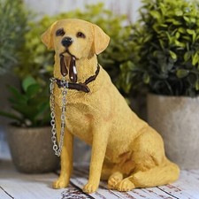 Statua in resina bionda cane