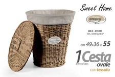 CESTA VIMINI 55cm OVALE