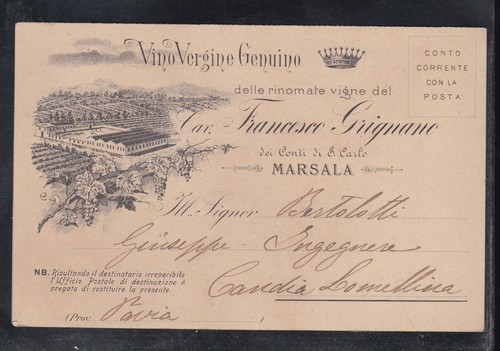 Cartolina commerciale marsala - cartolina,