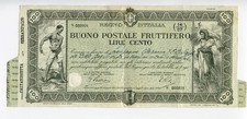 Buono Fruttifero Postale 100 lire Settembre 1932