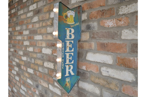 Insegna birra illumina bar - insegna,