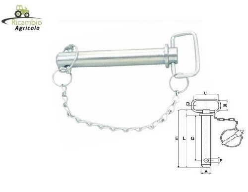 Spinotto perno x 165 - d.28,