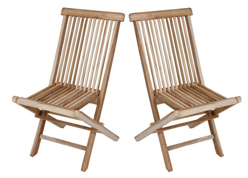 Set sedie pieghevoli teak - sedie,