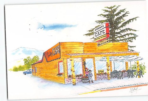 Cartolina cowboy cafe dubois - cowboy,