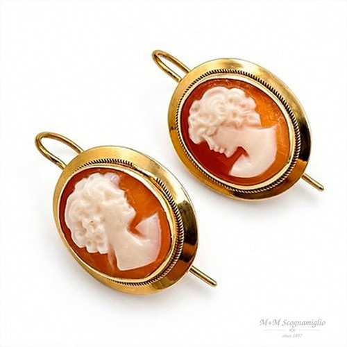 Orecchini pendenti oro 14kt - orecchini,
